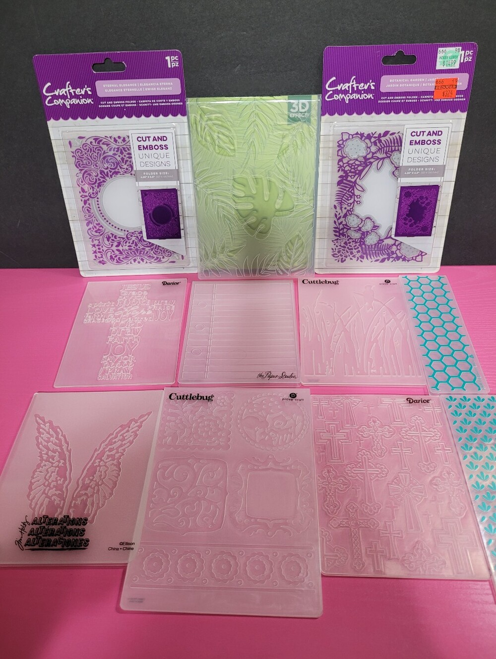 Bundle Of 11 Paper Crafting Embossing Folders (1816)